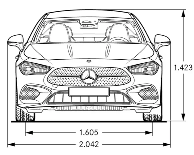 Mercedes,C236,E-class Coupe,dimensions