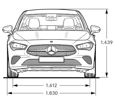 Mercedes,C118,CLA,dimensions