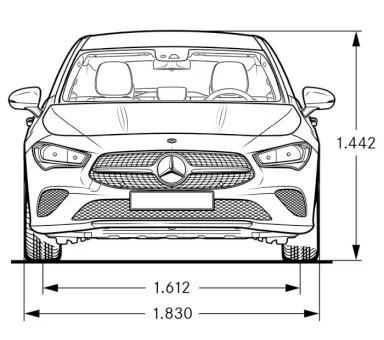 Mercedes,X118,CLA,dimensions