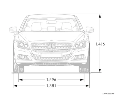 Mercedes,X218,CLS,dimensions