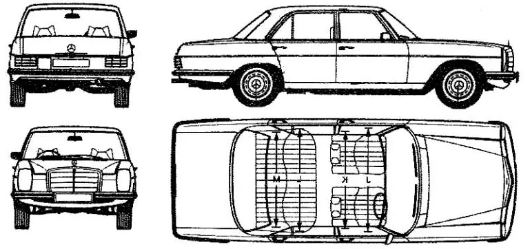 Mercedes,W114,dimensions