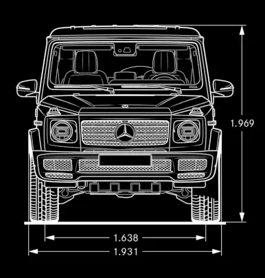 Mercedes,W463_2,G-Class,Long,Dimensions