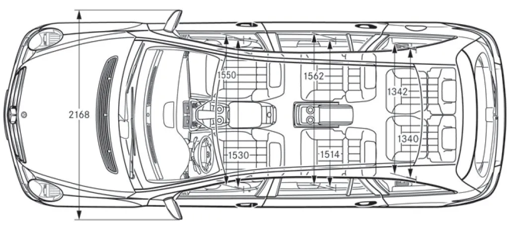Mercedes,V251,R-class,long,dimensions