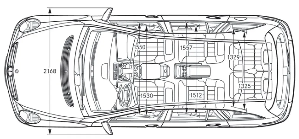 Mercedes,w251,R-class,dimensions