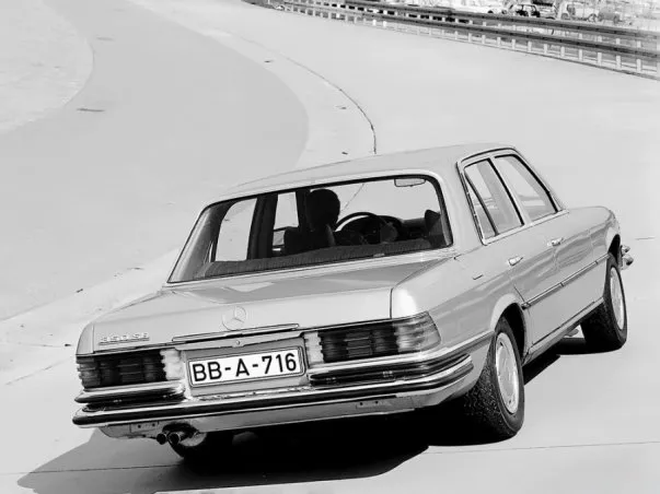 Mercedes,W116,S-class,primary,rear