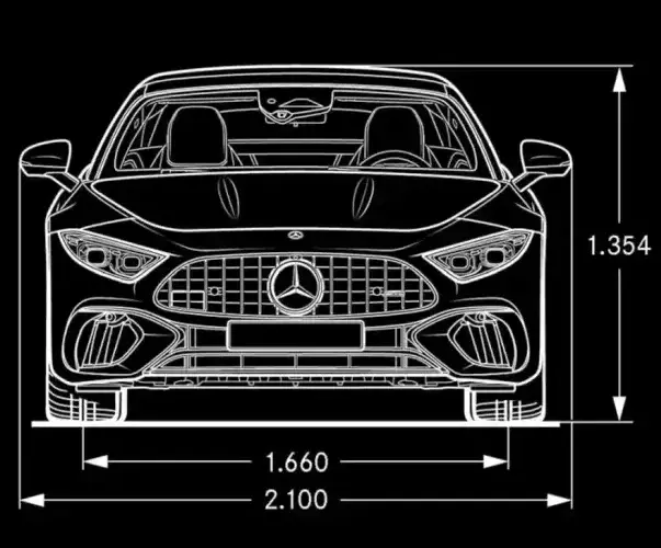 Mercedes,R232,SL,dimensions