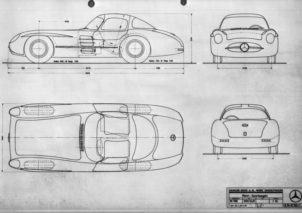 Mercedes,w196,300slr,dimensions