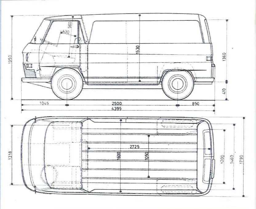 Auto Union,DKW,f1000,寸法図